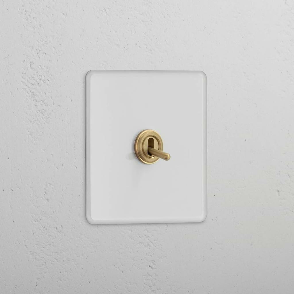 Intermediate Clear Antique Brass Single Toggle Switch - Versatile Light Management Tool