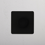 Single Dimmer Switch in Bronze on White Background