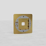 Single Switch Plate in Antique Brass - Classic European Style Decor on White Background