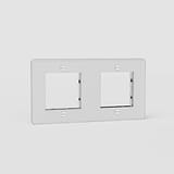 Clear White 45mm Double Switch Plate - Modern European Home Accessory
