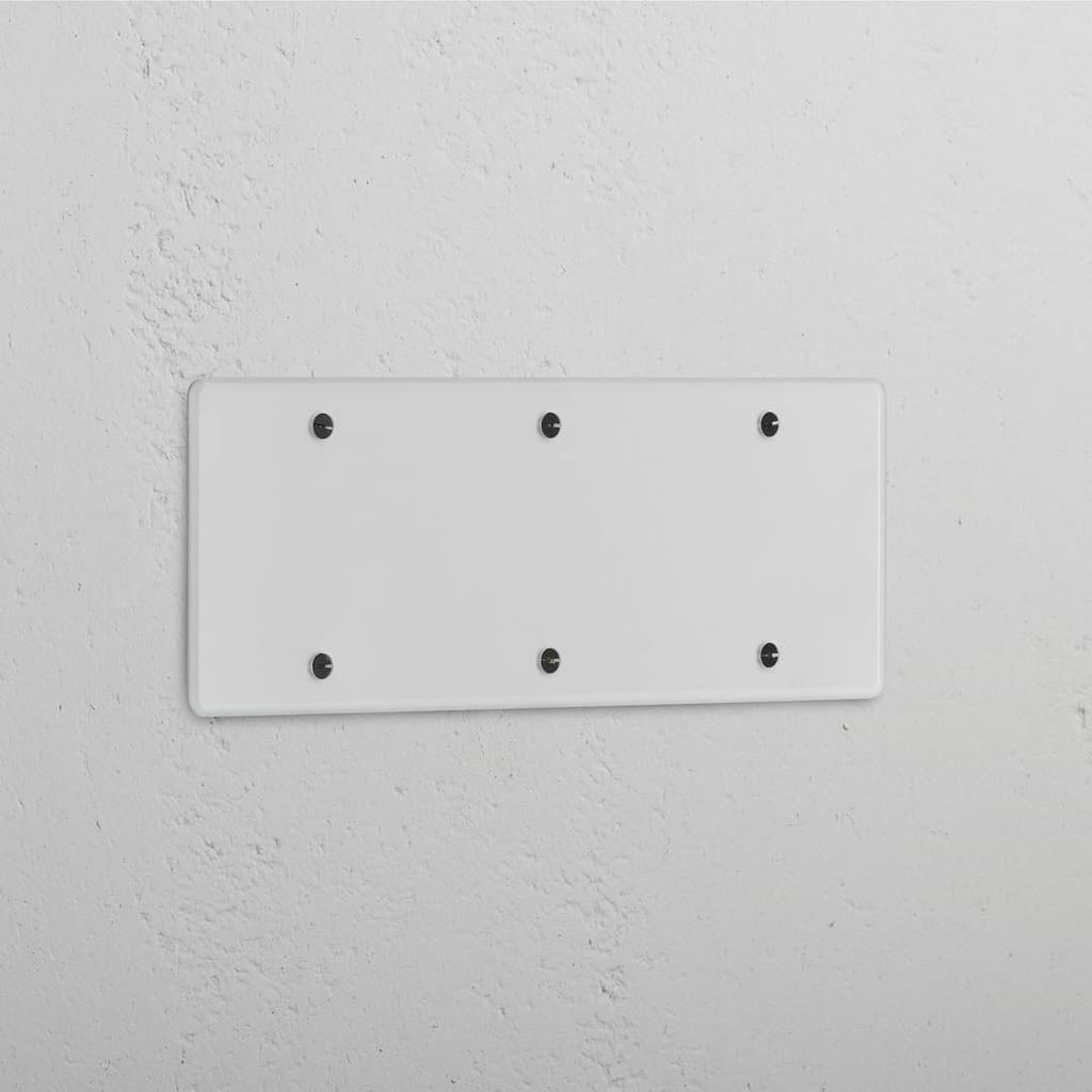 Elegant Triple Blank Plate in Clear Black - Home Decoration Detail