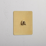 Intermediate Single Toggle Switch in Antique Brass - Stylish Design