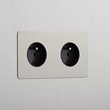 Double 2x French Power Module - Polished Nickel Black