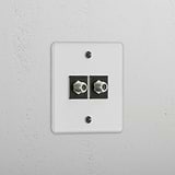 Dual Satellite Module in Clear Black - Superior TV Reception Accessory