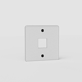 Single Keystone Switch Plate in Clear Black EU - Sleek Light Control Accessory