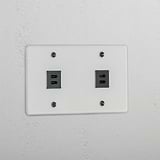 High-Speed Charging Double USB Module in Clear Black - Efficient Power Accessory
