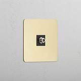 Single Satellite Module in Antique Brass Black