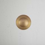 Antique Brass Poplar Unsprung Door Knob on White Background