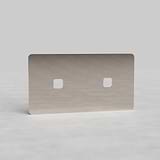 Double Switch Plate in Polished Nickel EU - Robust Light Control Solution for Double Outlets