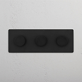 Bronze Triple Dimmer Switch - Modern Solution for Adjustable Light Control on White Background