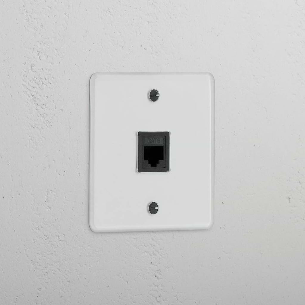 Single RJ45 Module in Clear Black - Reliable Network Connection Accessory