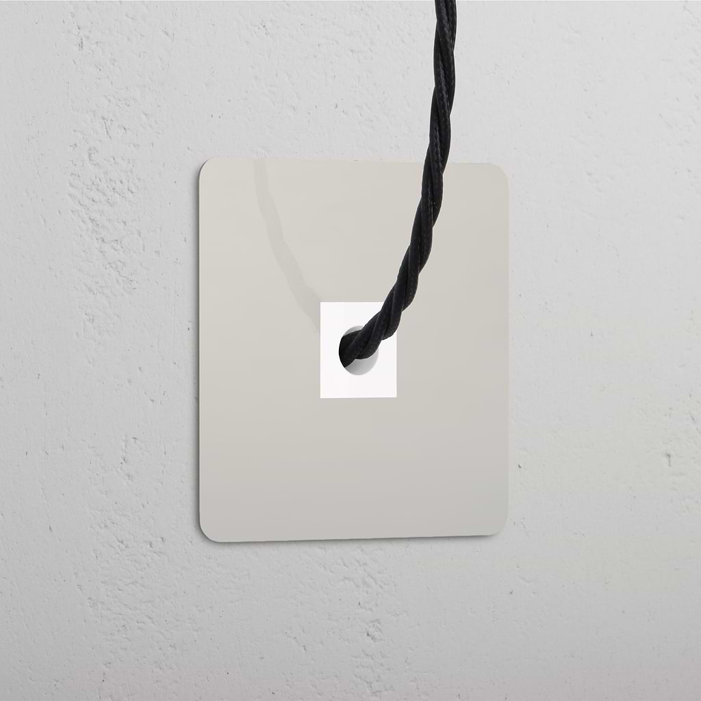 Sortie de Câble Simple - Nickel Poli Blanc