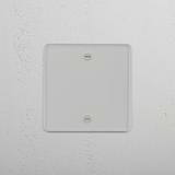 Decorative Home Detail: Aesthetic Clear White Single Blank Plate on White Background