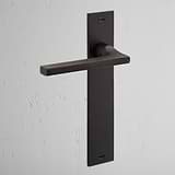 Clayton Poignée de Porte Fixe à Plaque Longue - Bronze