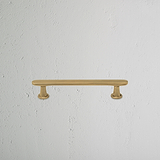 Antique Brass Milliner Furniture Handle on White Background