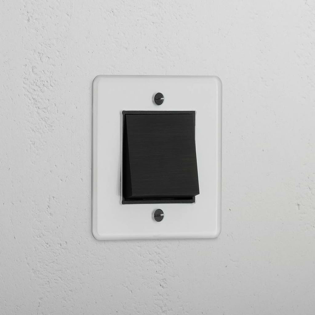 Intermediate Single Rocker Switch in Clear Bronze Black - Versatile Light Control Accessory