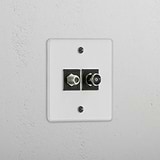 Single Satellite & TV Module in Clear Black - Comprehensive TV Signal Solution
