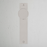 Onslow Bouton de Porte à Ressort à Plaque Longue - Nickel Poli