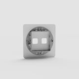 Transparent Dual-Function Switch Plate in Clear for Light Control - on White Background