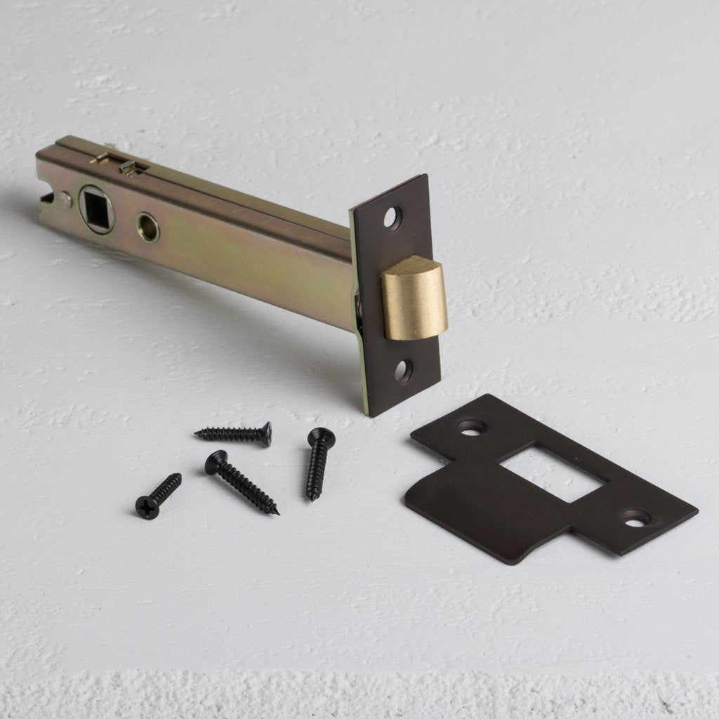 Bronze Light Latch 100mm on White Background