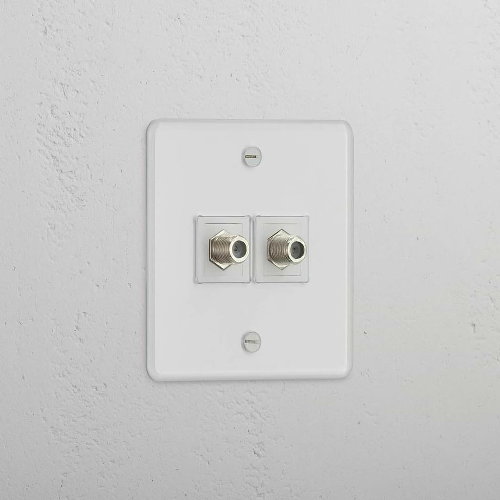 Clear White Dual Satellite Module - Superior TV Reception Accessory