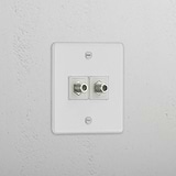 Clear White Dual Satellite Module - Superior TV Reception Accessory