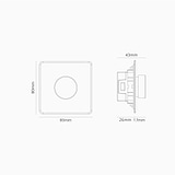 Variateur (Plaque Simple) - Transparent / Laiton Ancien