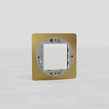 45mm Single Switch Plate in Antique Brass - Traditional European Home Accessory on White Background