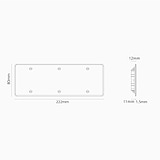 Plaque Obturatrice Triple - Transparent (Noir)