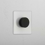 Sophisticated Single Dimmer Switch in Clear Bronze - Light Intensity Control Accessory
