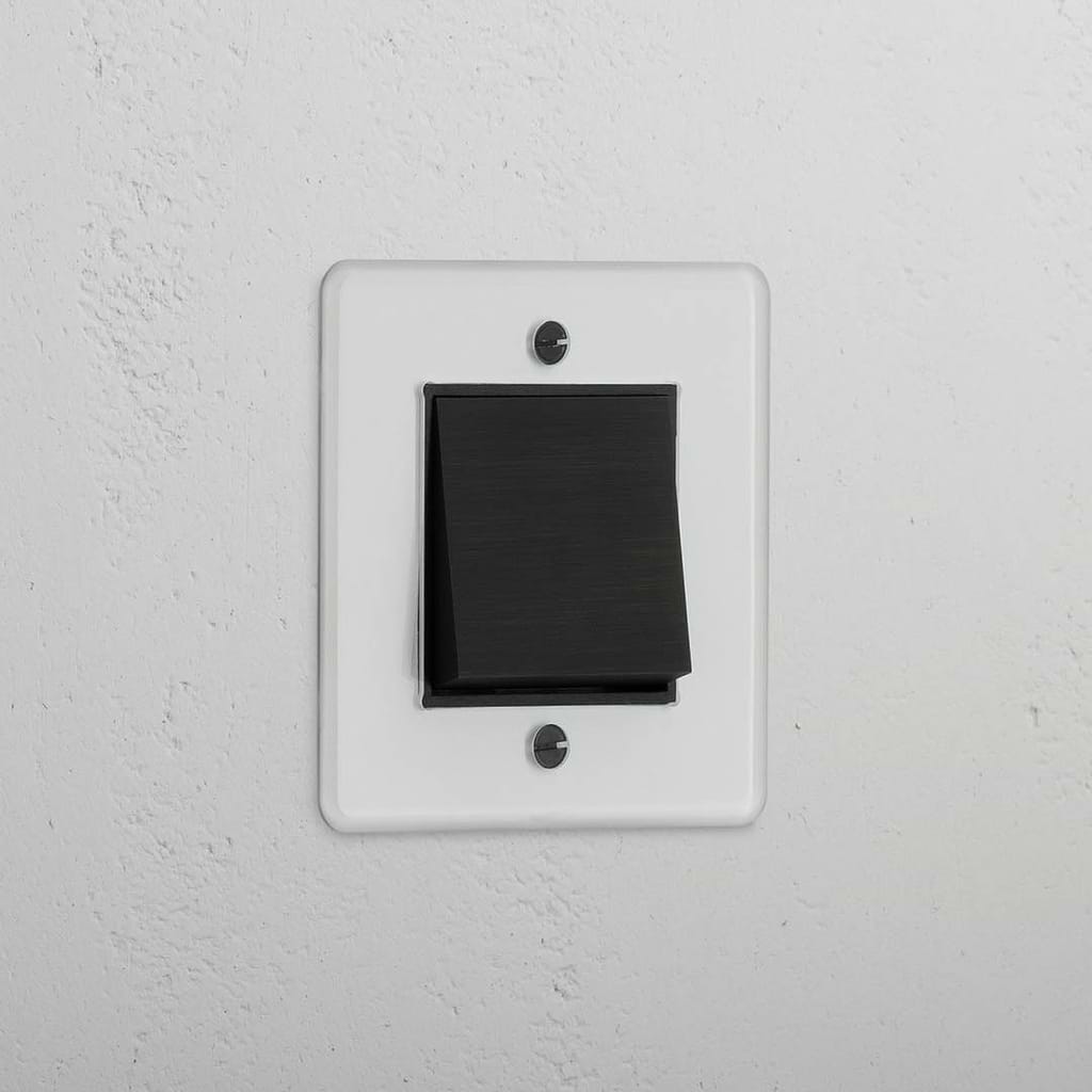 Single Rocker Switch in Clear Bronze Black - Modern Lighting Control Tool