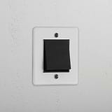 Single Rocker Switch in Clear Bronze Black - Modern Lighting Control Tool