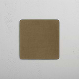 Single Blank Plate, Sleek Antique Brass Finish on White Background
