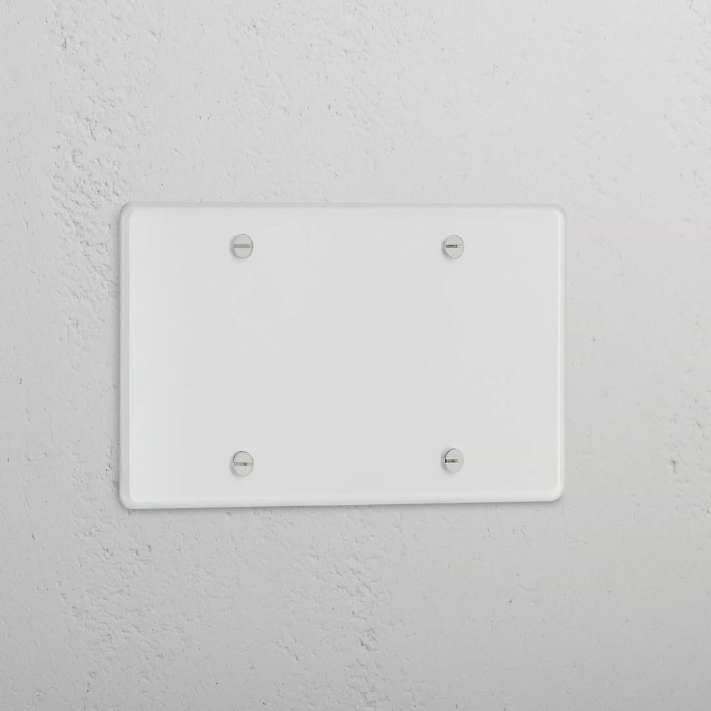 Blank Double Plate in Clear White - Aesthetic Home Decor