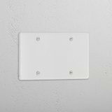 Blank Double Plate in Clear White - Aesthetic Home Decor