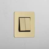 Antique Brass Black Single Rocker Switch with Two Positions