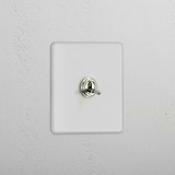 Single Toggle Switch in Clear Polished Nickel - Effective Light Management Tool