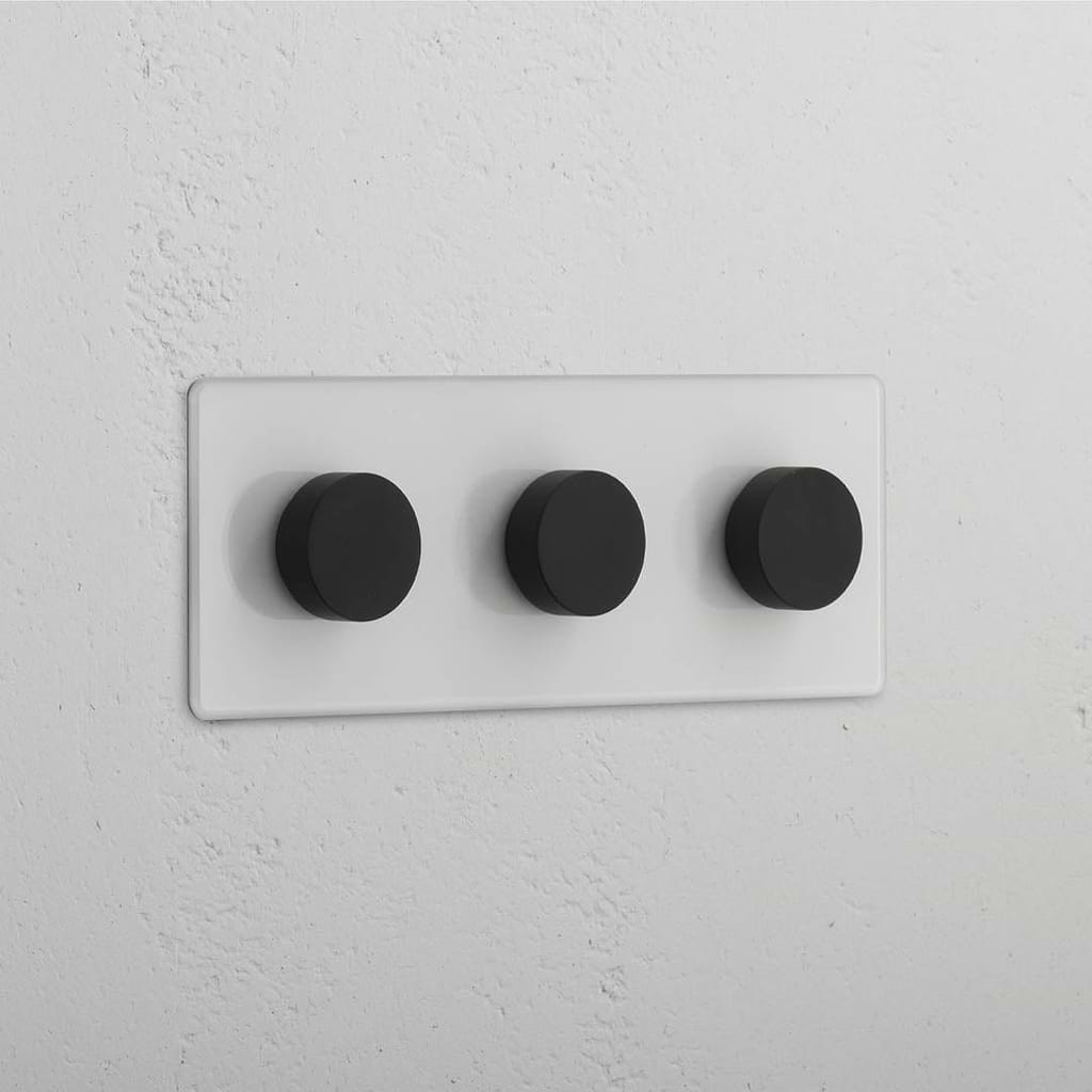 Sophisticated Triple Dimmer Switch in Clear Bronze - Advanced Lighting Control Accessory