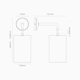 Sketch of hanging wall lights on wall