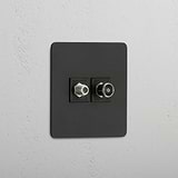 High-Performance Single Satellite & TV Module in Bronze Black - Optimal Signal Quality