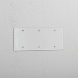 Elegant Clear White Triple Blank Plate - Aesthetic Home Detail