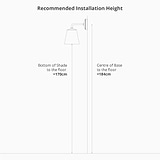 Image de la hauteur d'installation recommandée 