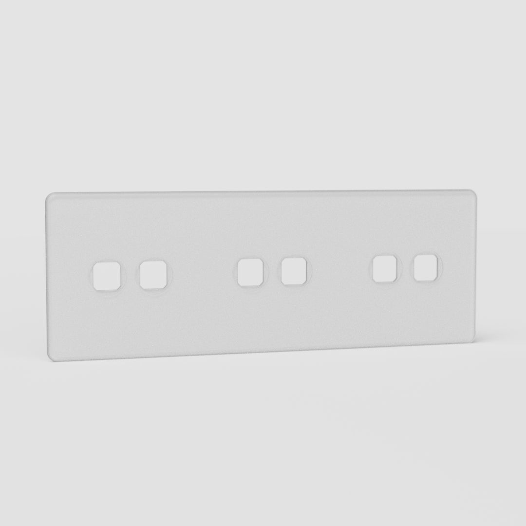 Comprehensive Six-Position Triple Switch Plate in Clear - Versatile Lighting Accessory