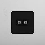 Single Satellite Module in Bronze Black with 2 Ports on White Background