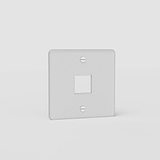 Unique Single Keystone Switch Plate EU in Clear White - Versatile Switching Accessory