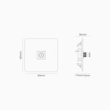 Module TV Simple - Laiton Ancien Blanc