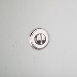 Polished Nickel Canning Thumbturn on White Background
