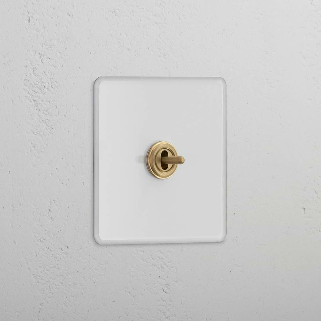 Central Clear Antique Brass Single Toggle Switch - Dependable Home Lighting Control