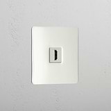 High-Definition Video Accessory: Single HDMI Module in Polished Nickel White