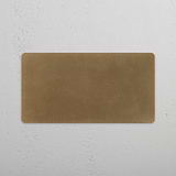 Elegant Double Blank Plate in Classic Antique Brass style on White Background